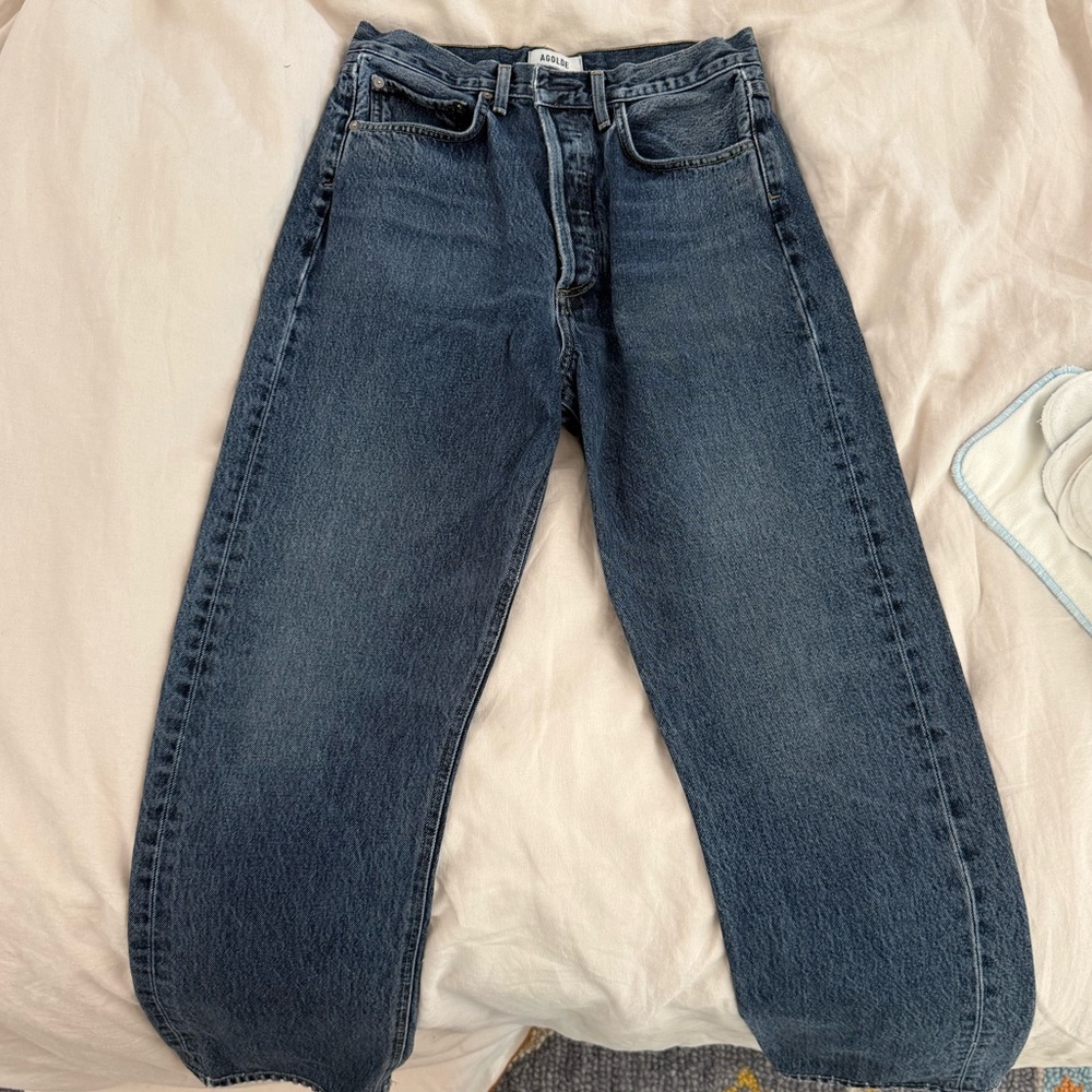 Agolde High-Rise Women's Jeans in Dark Blue Wash